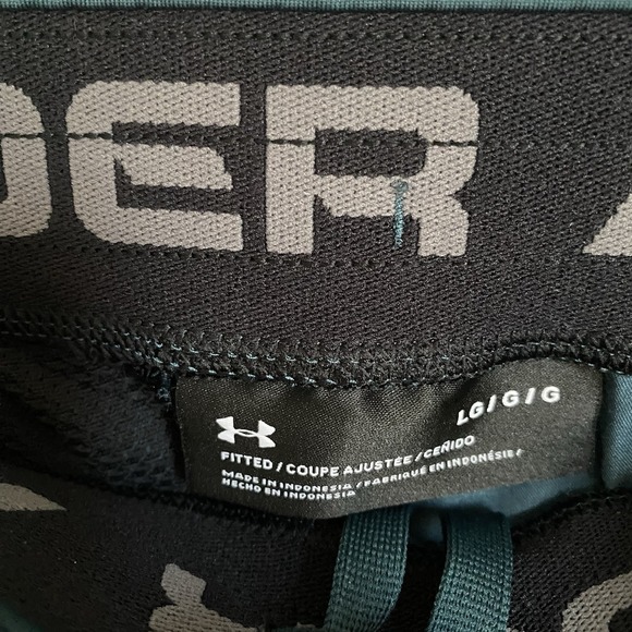 Under Armour Athletic Jogger Pants Men L Green Drawstring Tapered Athleisure - Picture 5 of 8